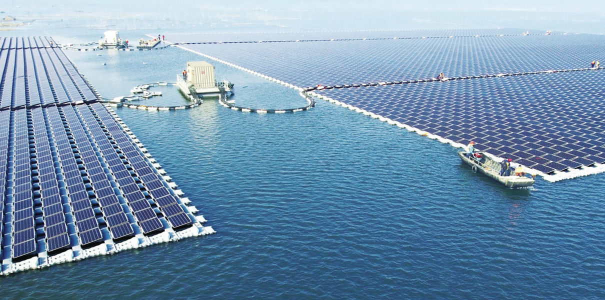 Плавающая солнечная электростанция в Китае
